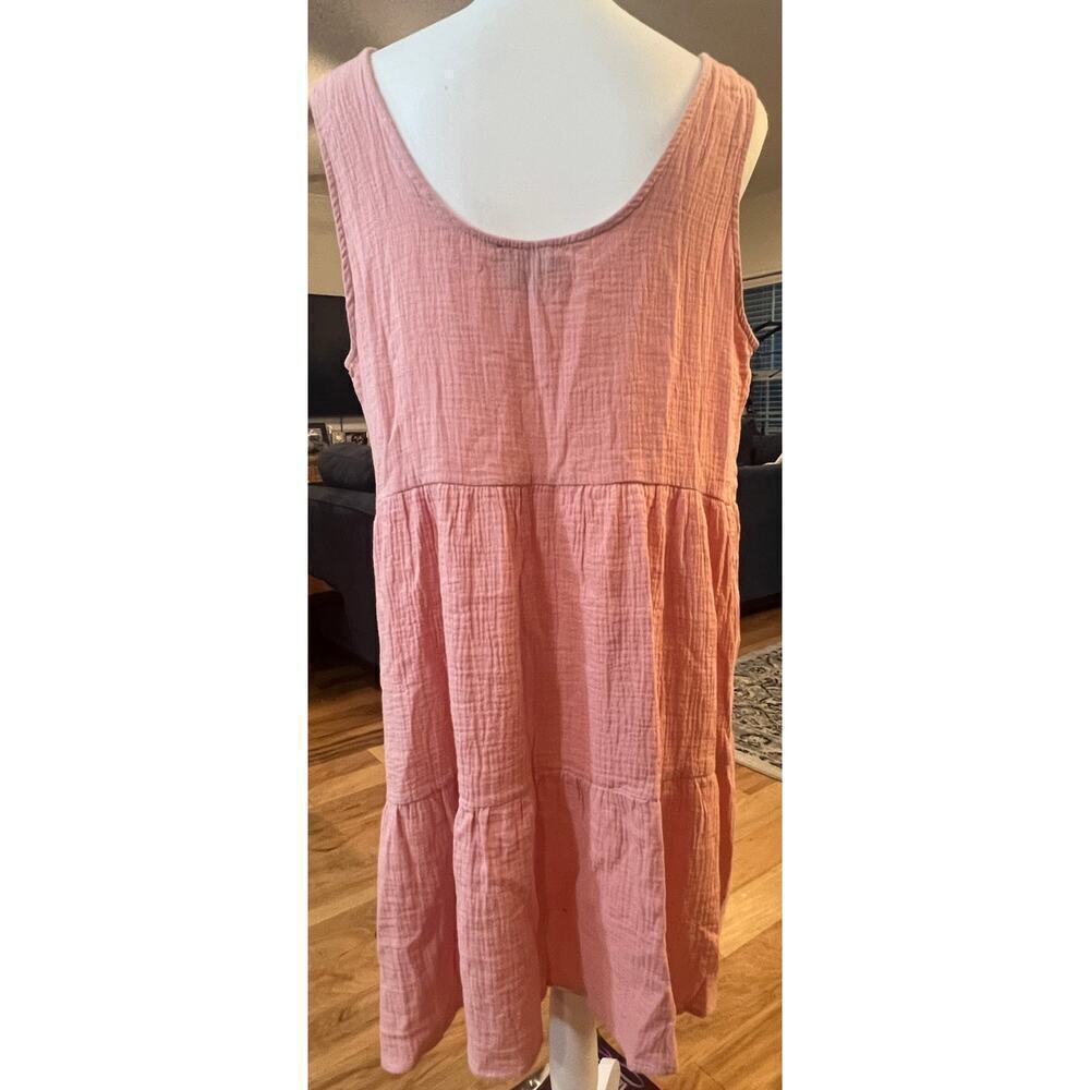 HEYSON SUNDRESS BLUSH PINK 100% COTTON FLOWY WOMENS SIZE SMALL - Picture 4 of 7